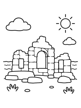 Free printable Failaka Island Ancient Ruins coloring page