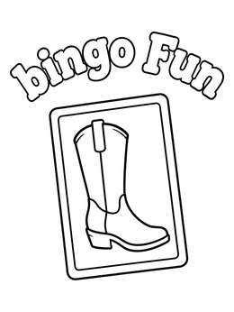 Free printable La Bota Loteria Card coloring page