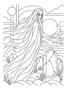 Free printable Weeping Specter By The Coast coloring page