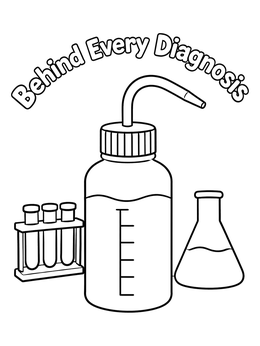 Free printable Laboratory Wash Bottle And Flasks coloring page