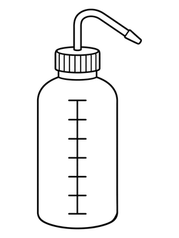 Free printable Laboratory Wash Bottle coloring page
