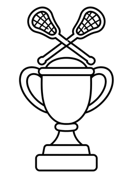 Free printable Lacrosse Championship Trophy coloring page
