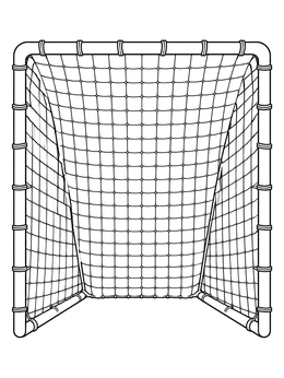 Free printable Lacrosse Goal With Mesh Net coloring page