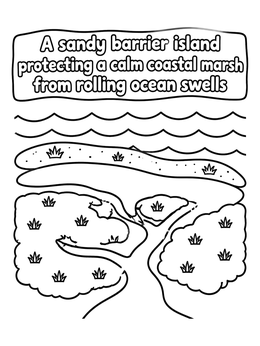 Free printable Sandy Barrier Island And Marsh coloring page