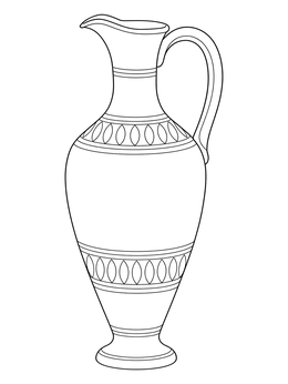 A classic biblical jug in this detailed last supper coloring page.