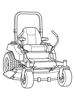 Free printable Commercial Zero Turn Riding Mower coloring page