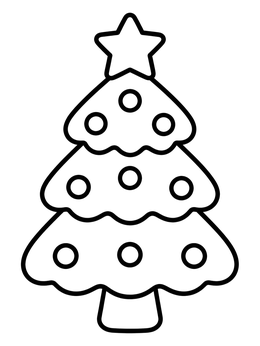 Free printable Layered Christmas Tree Cookie coloring page