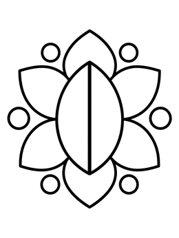 Free printable Geometric Leaf Pattern coloring page