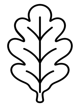 Free printable Simple Oak Leaf Outline coloring page