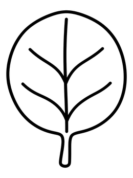 Free printable Simple Round Eucalyptus Leaf coloring page