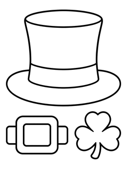Free printable Leprechaun Hat Cut And Paste Craft coloring page
