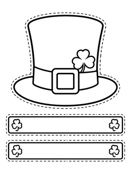 Free printable Leprechaun Hat Craft Template coloring page