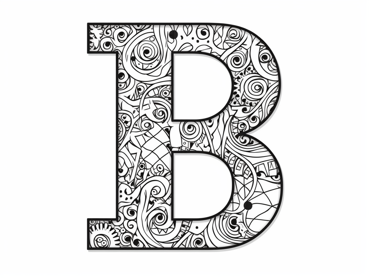 Letter B Coloring Page For Download - Coloring Page
