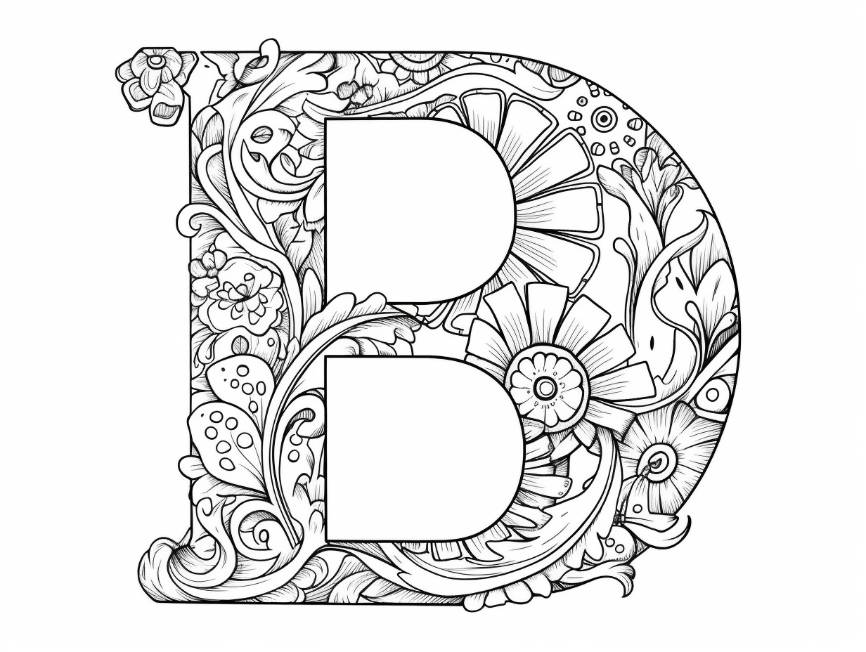 Letter B Coloring Page - Coloring Page