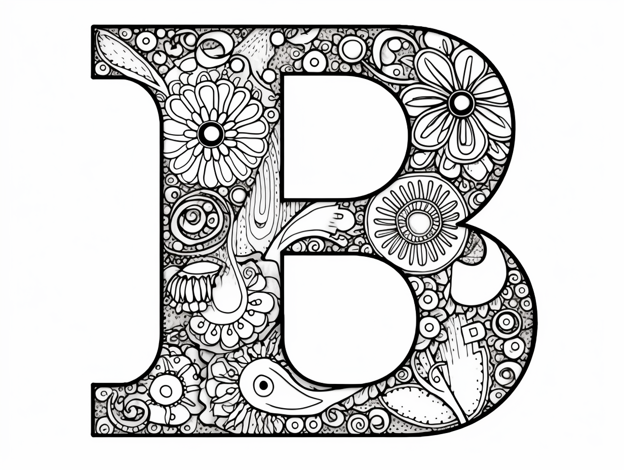 Letter B Coloring Sheet - Coloring Page