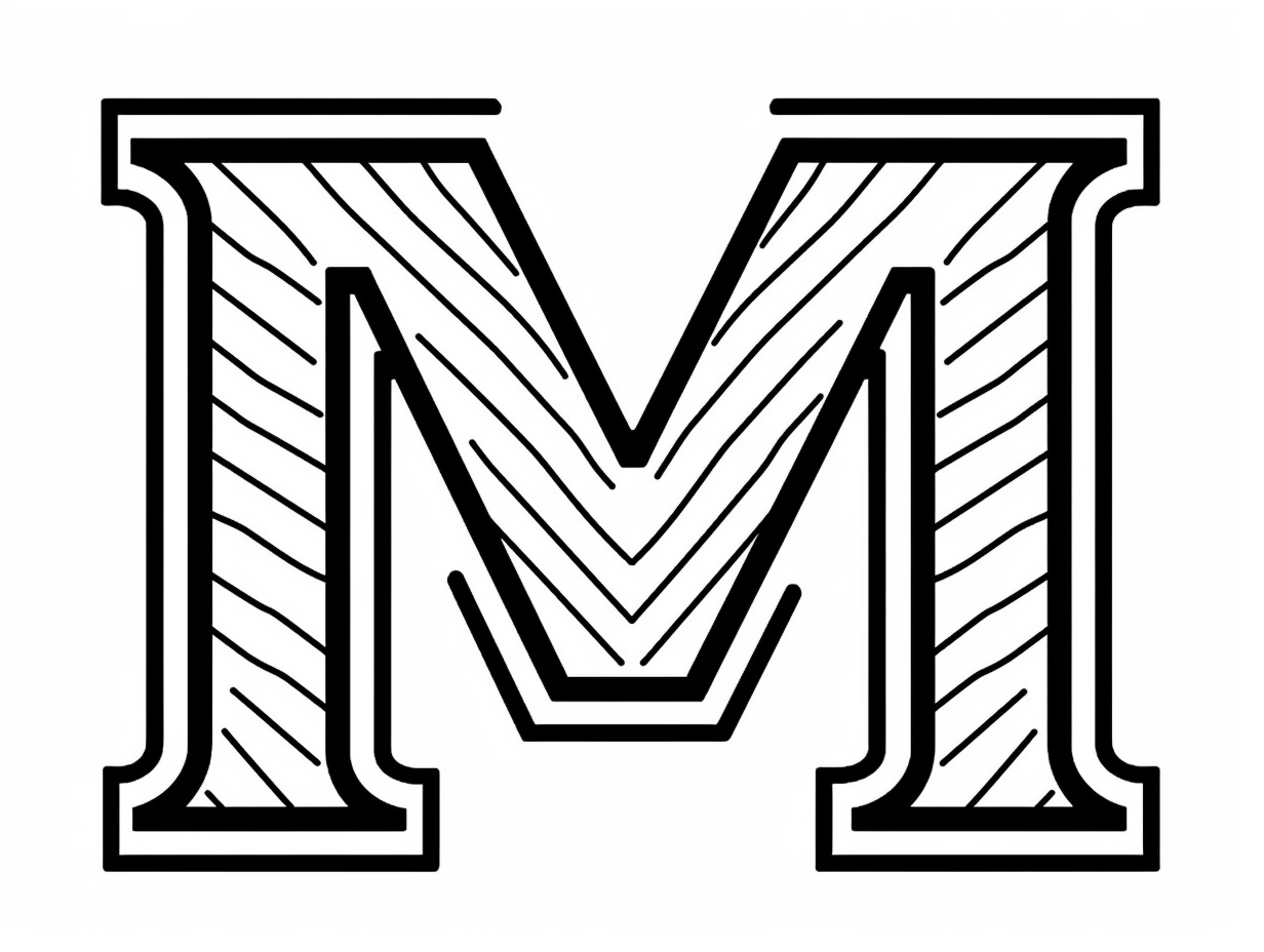 Letter M Coloring Page To Download - Coloring Page