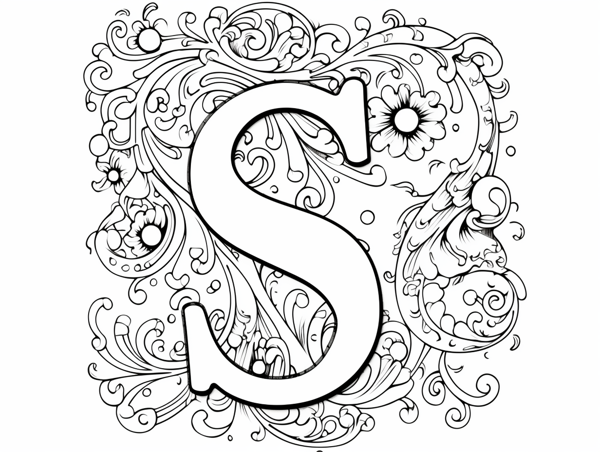 Letter S Coloring Page For Kids - Coloring Page