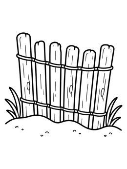 Free printable Wooden Sand Dune Beach Fence coloring page