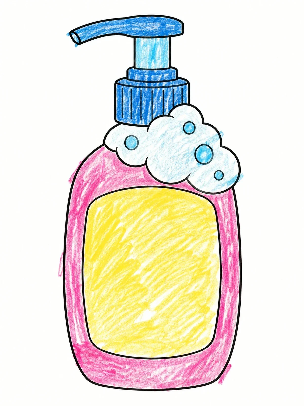 Colored example of the Liquid Soap Dispenser With Foam coloring page