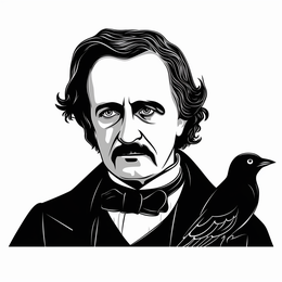 Mysterious Edgar Allan Poe - Coloring Page