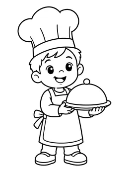 Little Chef With Serving Platter