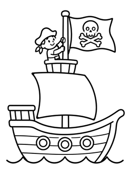 Free printable Little Pirate In The Crow's Nest coloring page