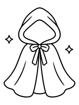 Free printable Little Red Riding Hood Cape coloring page