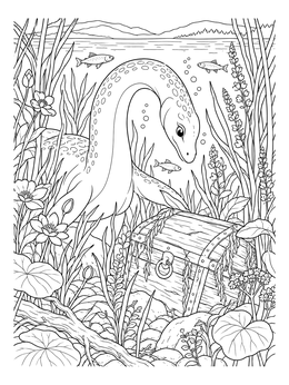 Free printable Nessie And The Sunken Treasure coloring page
