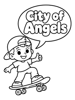 Free printable Skater Boy In City Of Angels coloring page
