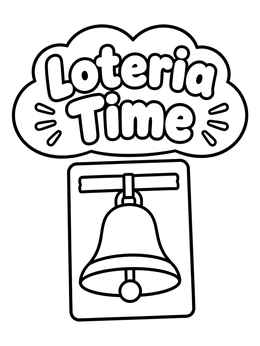 Free printable Loteria Time Bell Card coloring page