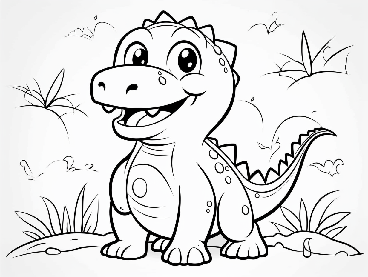 Lovable Dinosaurs Coloring Fun - Coloring Page