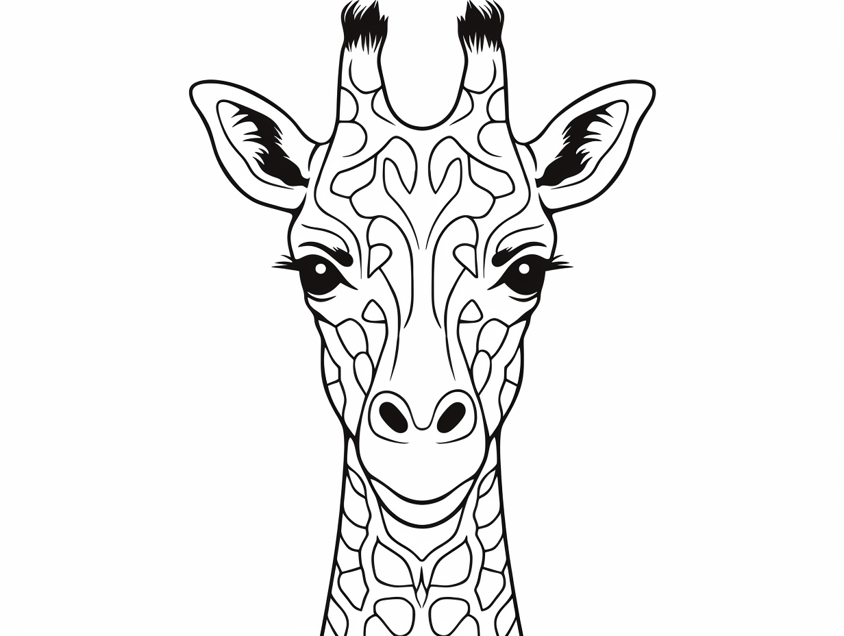 Lovely Giraffe Coloring Page - Coloring Page