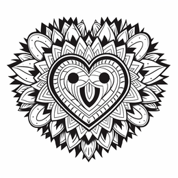 Free printable Lovely Valentine's Day Heart Coloring coloring page