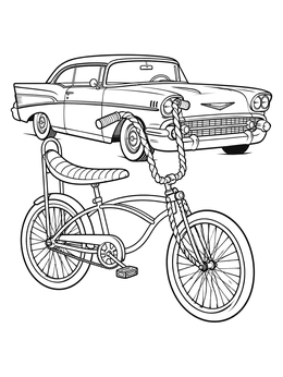 Free printable Lowrider Bicycle And Classic Cruiser coloring page