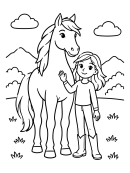 Free printable Lucky And Spirit In The Meadow coloring page