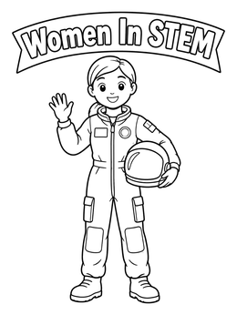 Free printable Astronaut Mae Jemison Waving In Flight Suit coloring page