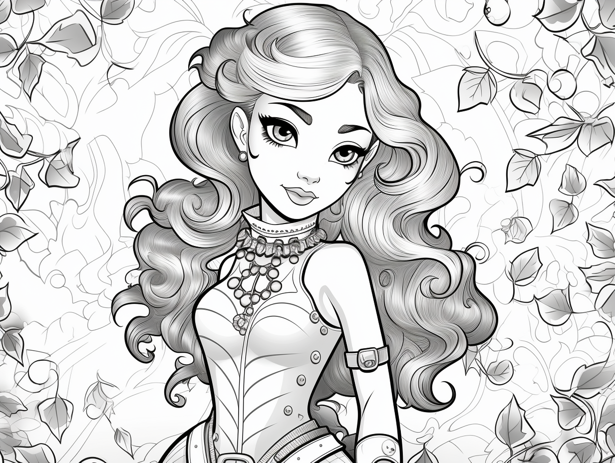 Magical Poison-ivy Coloring Adventure - Coloring Page