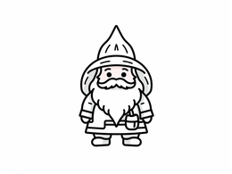 Happy Wizard Coloring Book - Coloring Page