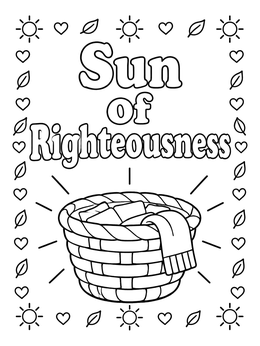 Free printable Sun Of Righteousness Tithe Basket coloring page
