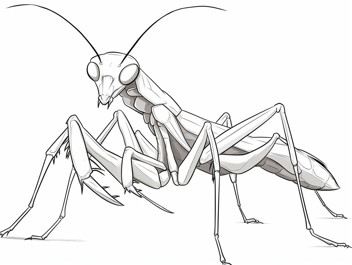 Mantis Coloring Magic - Coloring Page