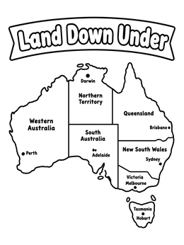 Free printable Map Of Australia With States coloring page
