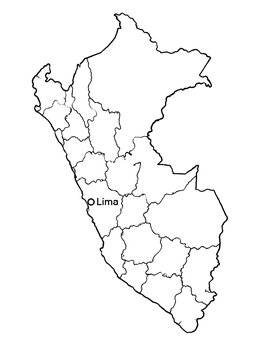 Free printable Map Of Peru With Capital Lima coloring page