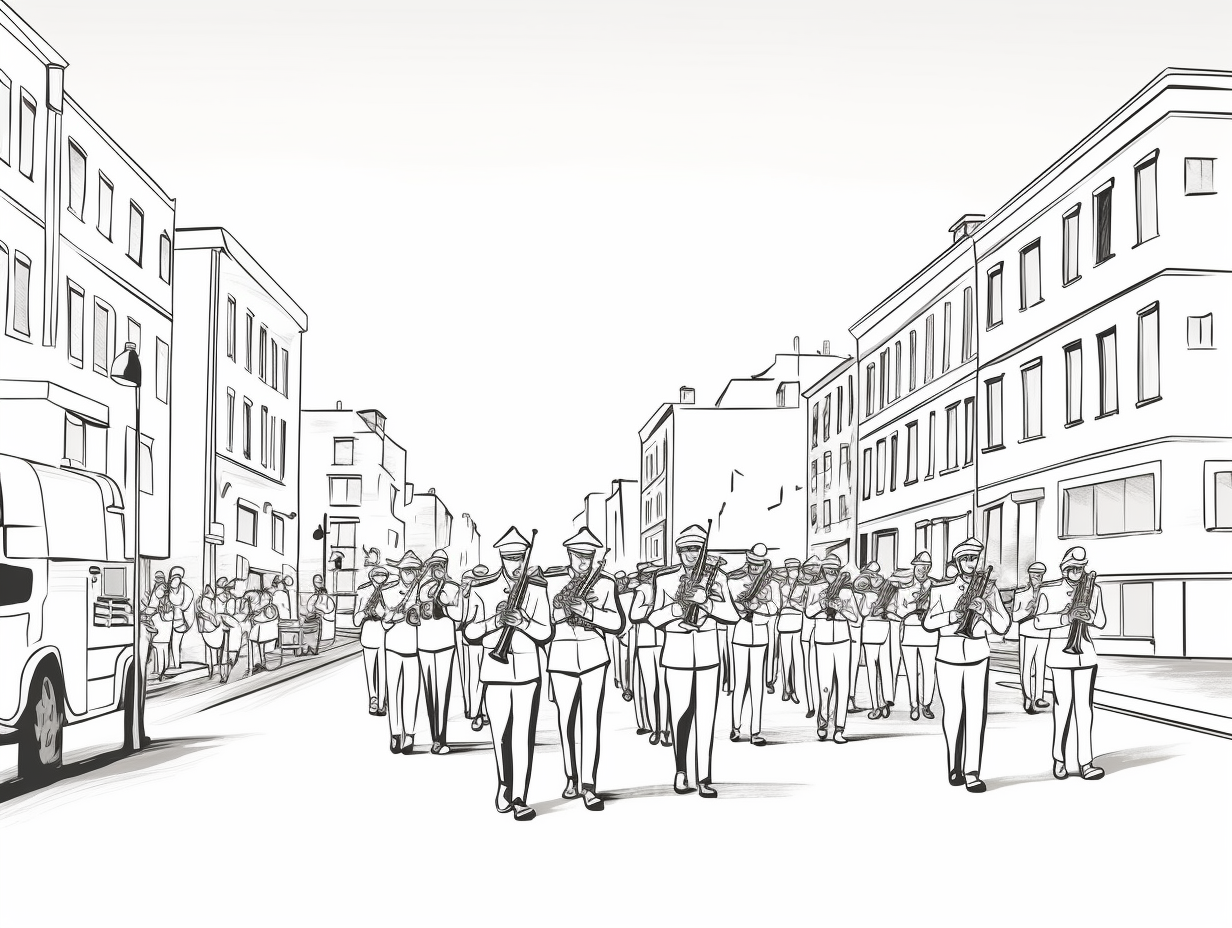 Marching Band Magic Coloring Coloring Page