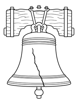 Free printable Historic Liberty Bell Symbol Of Freedom coloring page