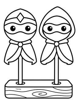 Free printable Warrior Cake Pops On Stand coloring page