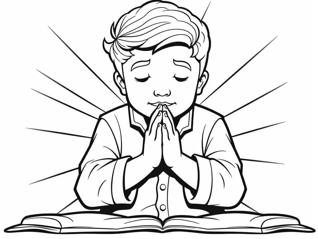 Meditative Praying Hands To Color - Coloring Page