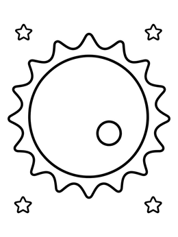 Free printable Mercury Transit In Front Of Sun coloring page