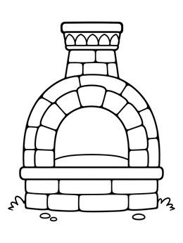 Free printable Stone Fiery Furnace Oven coloring page