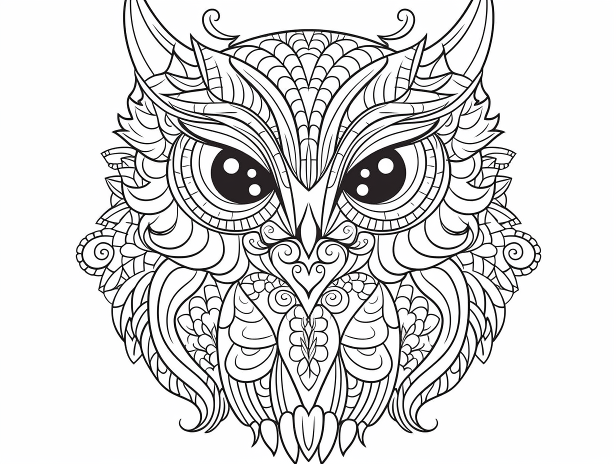 Mesmerizing Zentangle For Kids - Coloring Page