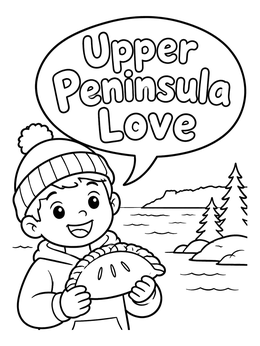 Free printable Upper Peninsula Pasty Treat coloring page